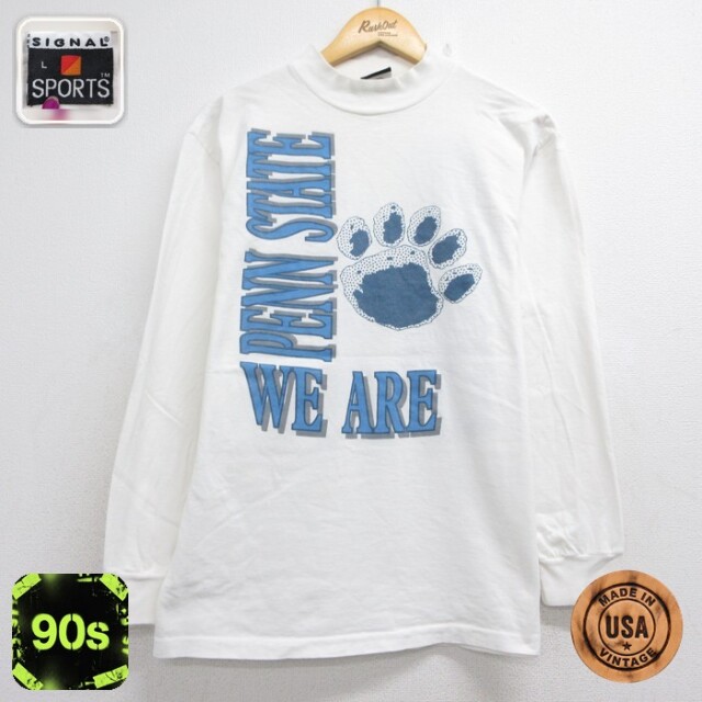 SIGNAL 90s 長袖Tシャツ ライオンズ ホワイト メンズM相当 | 古着