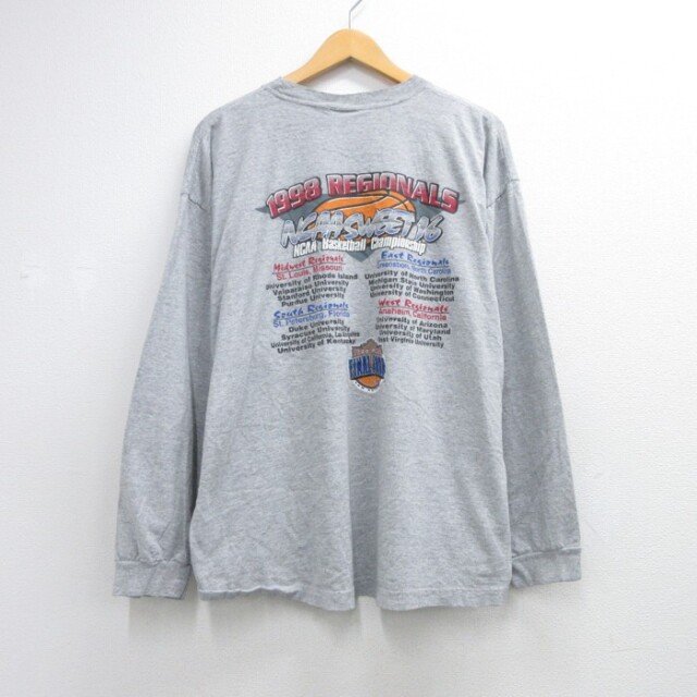 GEAR FOR SPORTS 90s 長袖Tシャツ NCAA グレー メンズL相当 | 古着