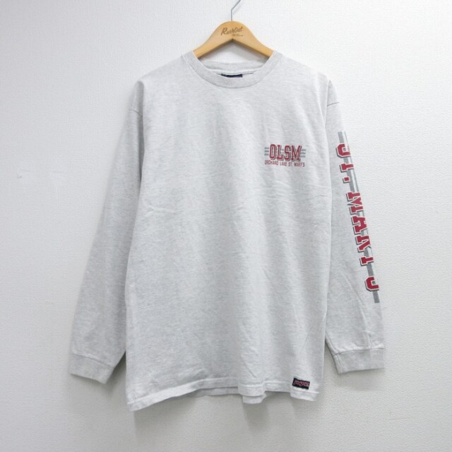 ジャンスポーツ 90s 長袖Tシャツ OLSM ホワイト メンズL相当 | 古着