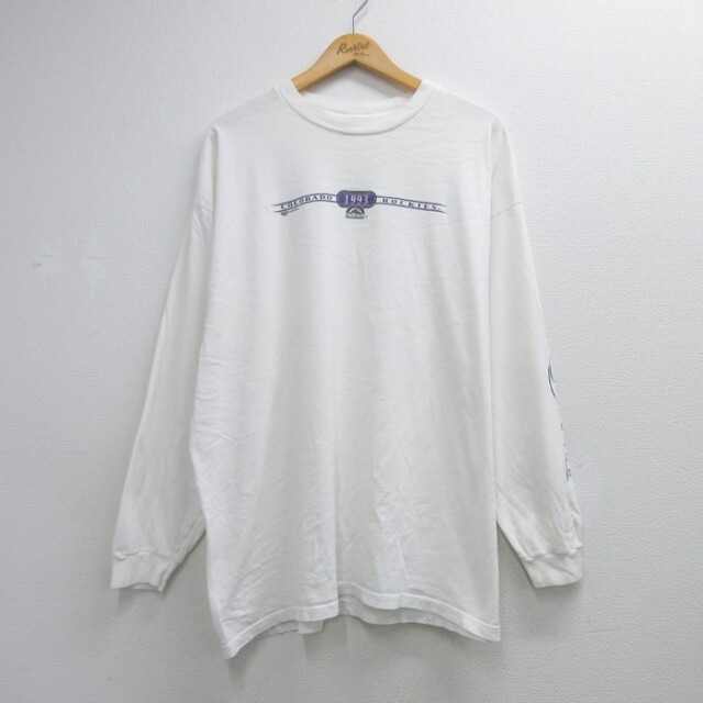 Colorado Rockies 00s 長袖Tシャツ MLBプリント ホワイト メンズXL相当 | 古着