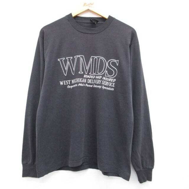 スクリーンスターズ 80s 長袖Tシャツ WMDS ブラック メンズL相当 | 古着