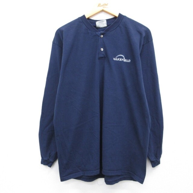 リー 90s 長袖Tシャツ 刺繍ロゴ ネイビー メンズXL相当 | 古着
