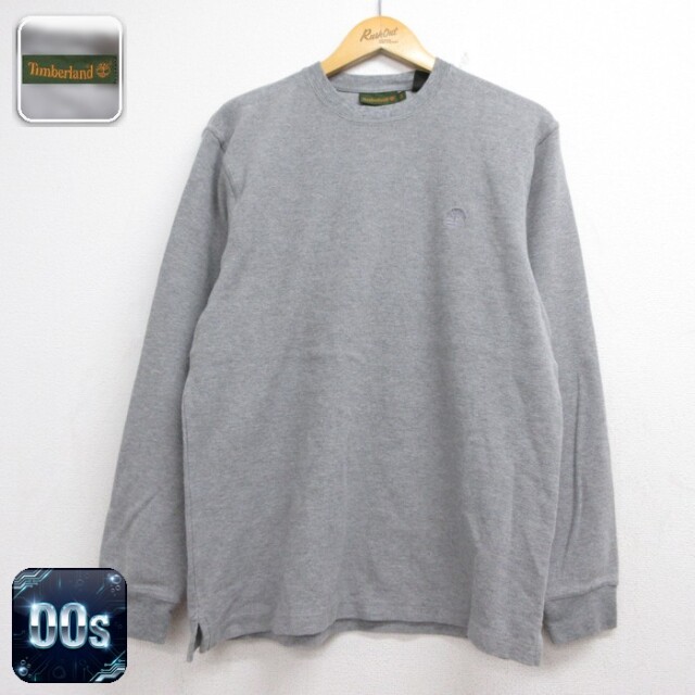 ティンバーランド 00s 長袖Tシャツ ワンポイントロゴ グレー メンズM相当 | 古着
