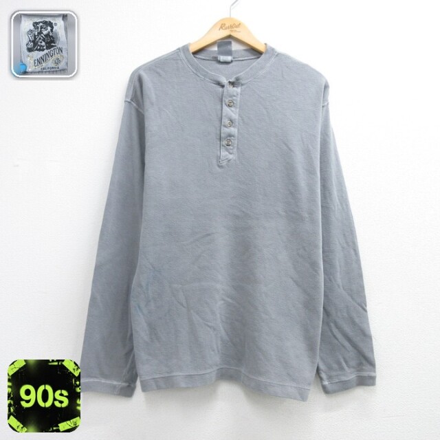 ケニントン 90s 長袖Tシャツ サーマル グレー メンズL相当 | 古着