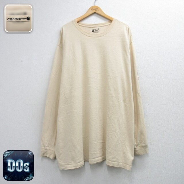 カーハート 長袖Tシャツ ベージュ メンズXL相当 | 古着