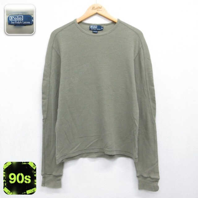 90's Ralph Lauren ラルフローレン グレー　ロンT 古着通販 XL☆古着 ラルフローレン 長袖 ビンテージ ブランド Tシャツ