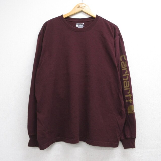カーハート 長袖Tシャツ バーガンディ メンズXL相当 | 古着
