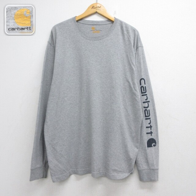 カーハート 長袖Tシャツ 霜降り グレー メンズXL相当 | 古着