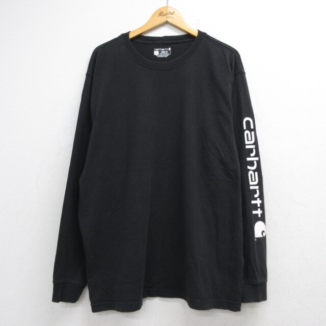 カーハート 長袖Tシャツ ブラック メンズXL相当 | 古着