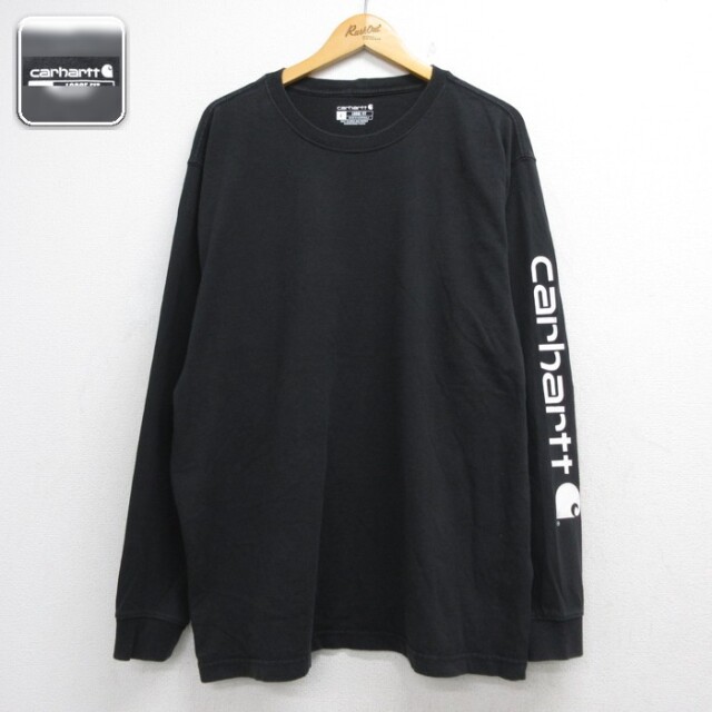 カーハート 長袖Tシャツ ブラック メンズXL相当 | 古着