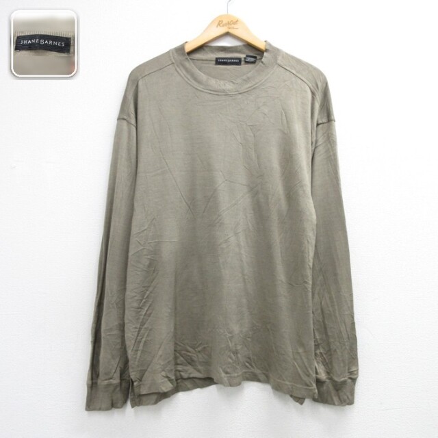 JHANE BARNES 長袖Tシャツ 霜降り カーキ メンズXL相当 | 古着