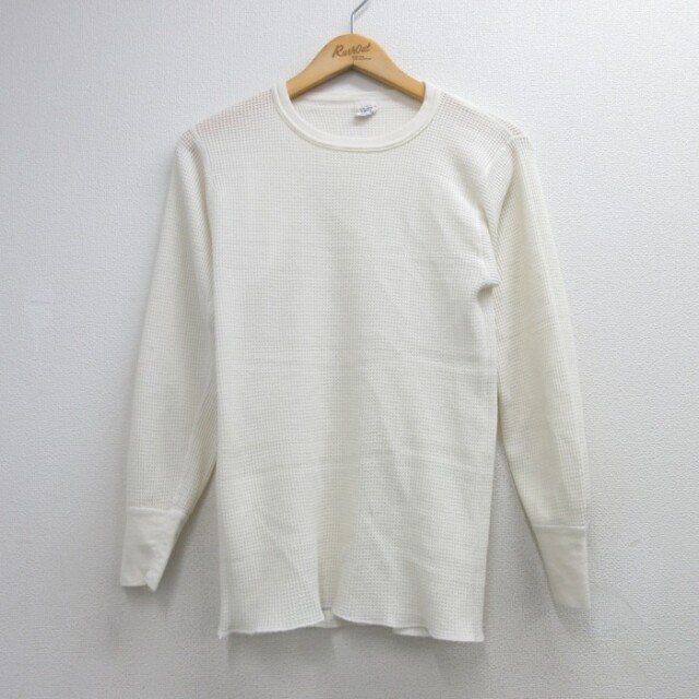 J.E. MORAN'S 80s 長袖Tシャツ サーマル 生成り ベージュ メンズM相当 | 古着