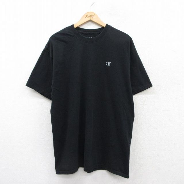 【50%OFF】チャンピオン 半袖Tシャツ ワンポイント ブラック XL | 古着