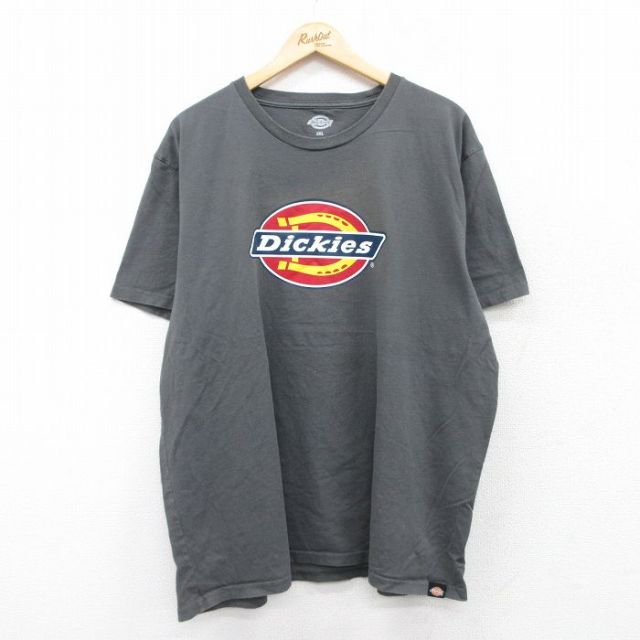 【50%OFF】ディッキーズ 半袖Tシャツ ビッグロゴ グレー XL | 古着
