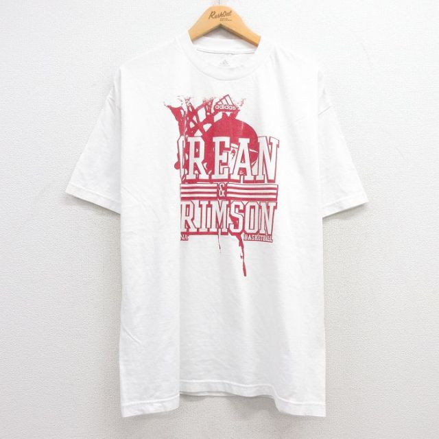 【50%OFF】アディダス 半袖Tシャツ CREAN&CRIMSON ホワイト XL | 古着