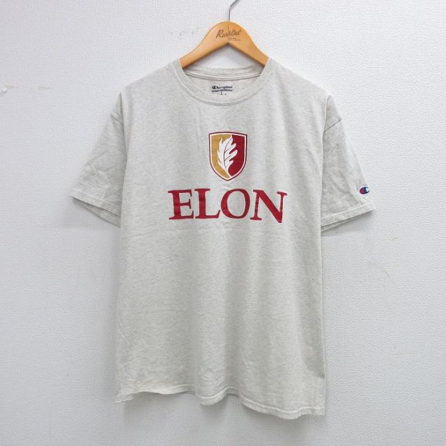 チャンピオン 半袖Tシャツ ELON グレー L | 古着