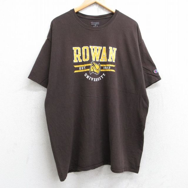【50%OFF】チャンピオン 半袖Tシャツ ローワン大学 ブラウン XL | 古着