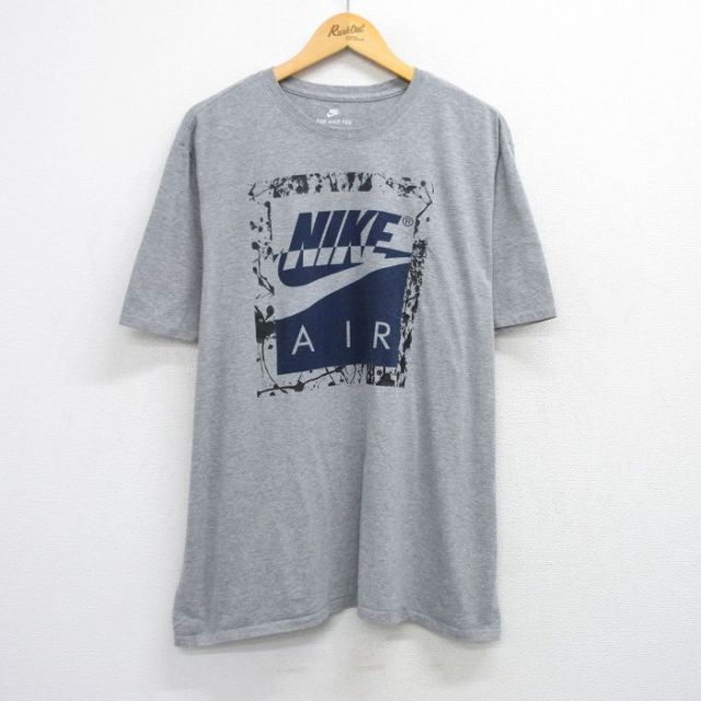 ナイキ 半袖Tシャツ ビッグロゴ グレー XL | 古着
