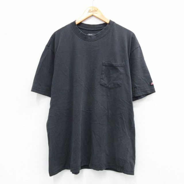 【50%OFF】ディッキーズ 半袖Tシャツ 胸ポケット付き ブラック XL | 古着