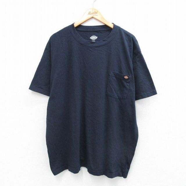 【50%OFF】ディッキーズ 半袖Tシャツ ワンポイントロゴ ネイビー XL | 古着