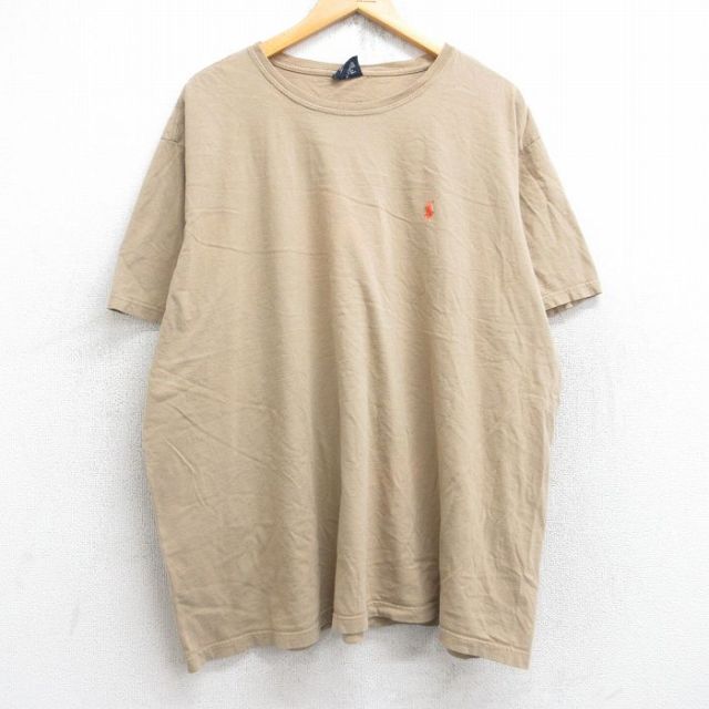 ラルフローレン 90s 半袖Tシャツ ワンポイントロゴ ベージュ XL | 古着