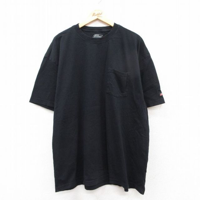 【50%OFF】ディッキーズ 半袖Tシャツ 胸ポケット付き ブラック XL | 古着