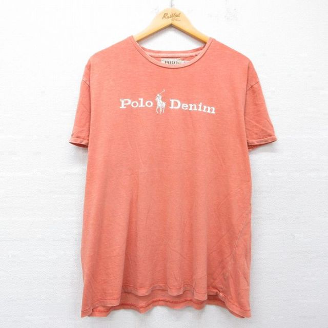 ラルフローレン 半袖Tシャツ ビッグロゴ オレンジ メンズXL相当 | 古着