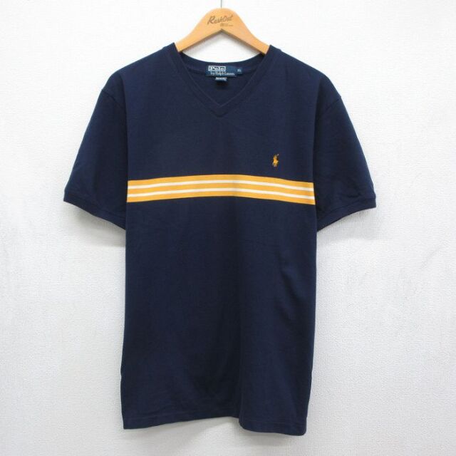 ラルフローレン 90s 半袖Tシャツ ワンポイントロゴ ネイビー メンズXL相当 | 古着