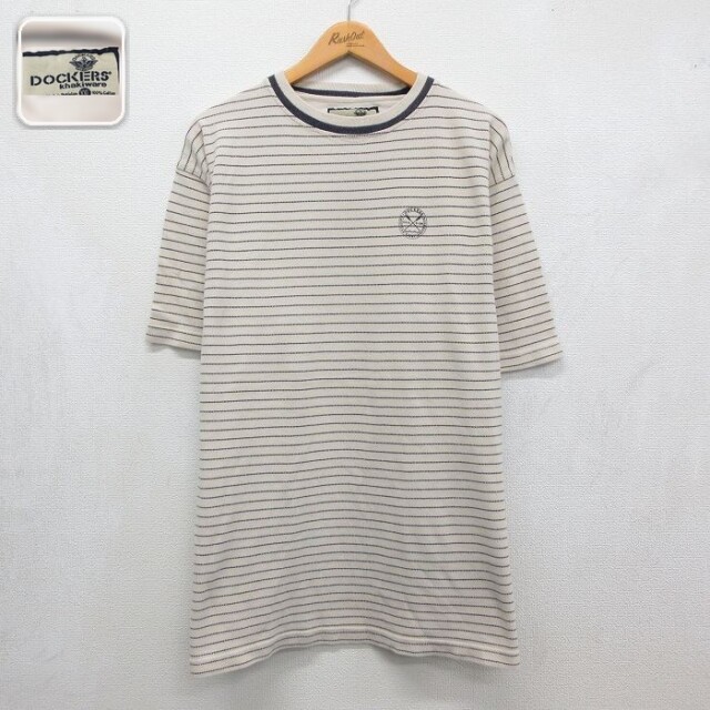 【20%OFF】ドッカーズ 半袖Tシャツ ワンポイントロゴ ベージュ メンズXL相当 | 古着