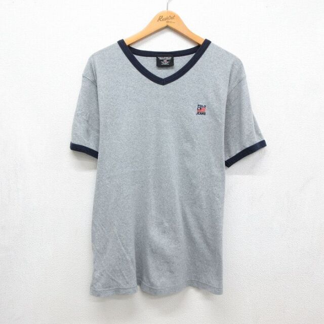 ラルフローレン 半袖Tシャツ ワンポイントロゴ グレー メンズXL相当 | 古着