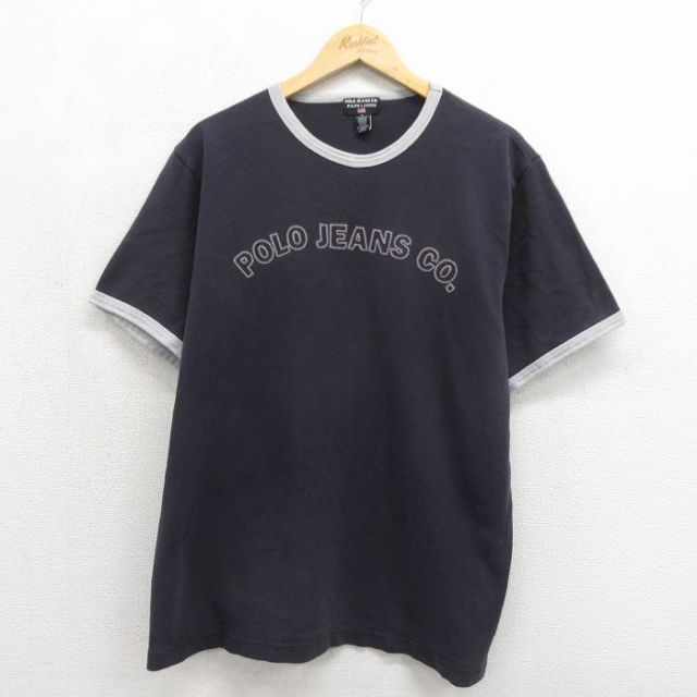 ラルフローレン 半袖Tシャツ ビッグロゴ ブラック メンズXL相当 | 古着