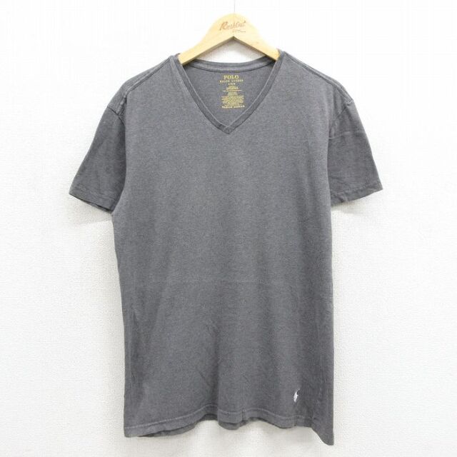 ラルフローレン 半袖Tシャツ ワンポイントロゴ グレー メンズL相当 | 古着