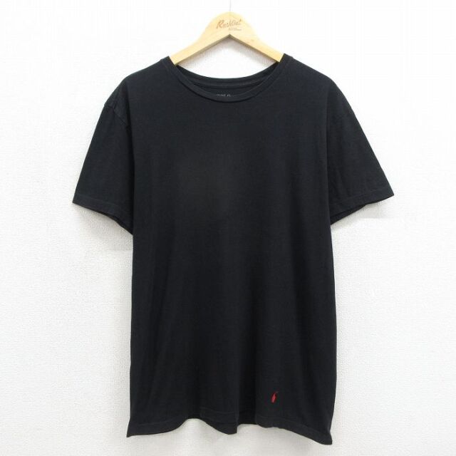 ラルフローレン 半袖Tシャツ ワンポイントロゴ ブラック メンズL相当 | 古着