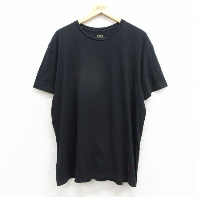 ラルフローレン 半袖Tシャツ ワンポイントロゴ ブラック メンズXL相当 | 古着