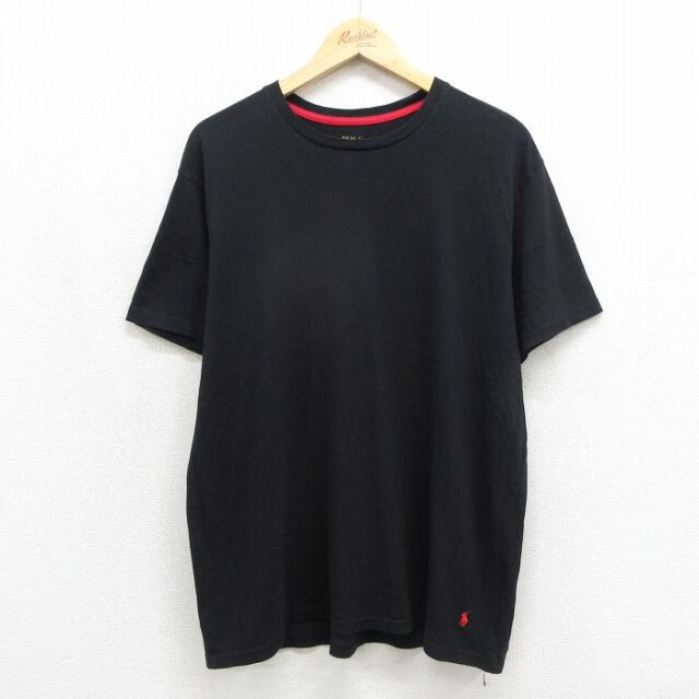 ラルフローレン 半袖Tシャツ ワンポイントロゴ ブラック メンズXL相当 | 古着