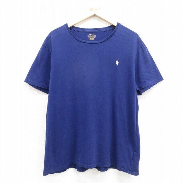 ラルフローレン 半袖Tシャツ ワンポイントロゴ ネイビー メンズXL相当 | 古着