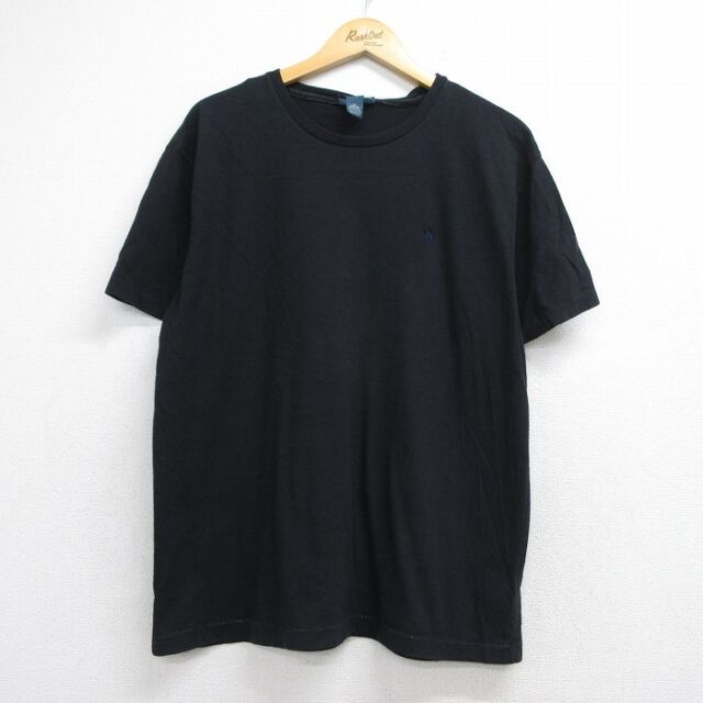 ラルフローレン 90s 半袖Tシャツ ワンポイントロゴ ブラック メンズXL相当 | 古着