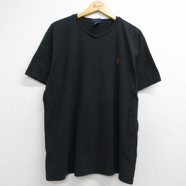ラルフローレン 90s 半袖Tシャツ ワンポイントロゴ ブラック メンズXL相当 | 古着