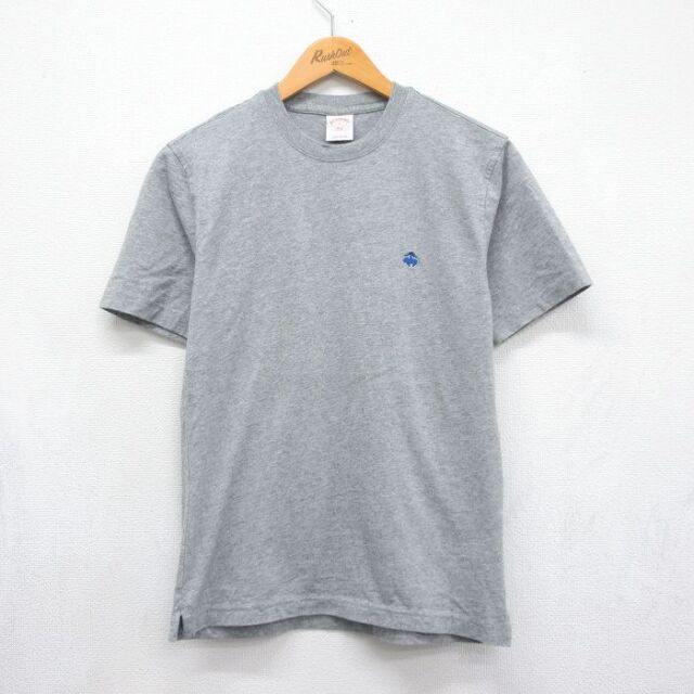 ブルックスブラザーズ 半袖Tシャツ ワンポイントロゴ グレー メンズS相当 | 古着