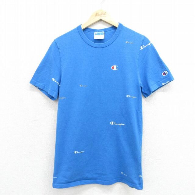 チャンピオン 半袖Tシャツ ブルー メンズS相当 | 古着
