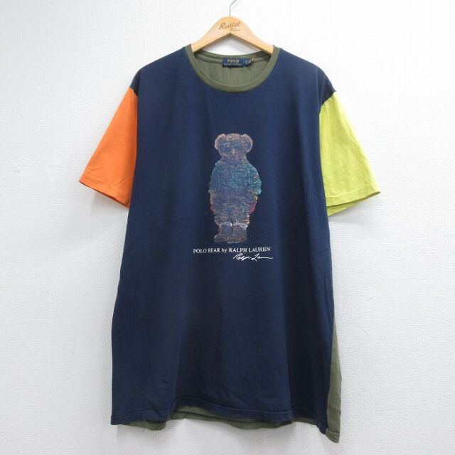 ラルフローレン 半袖Tシャツ ポロベア ネイビー メンズXL相当 | 古着