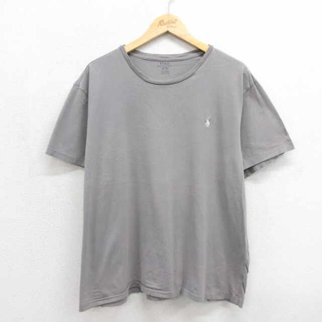 ラルフローレン 半袖Tシャツ ワンポイントロゴ グレー メンズXL相当 | 古着