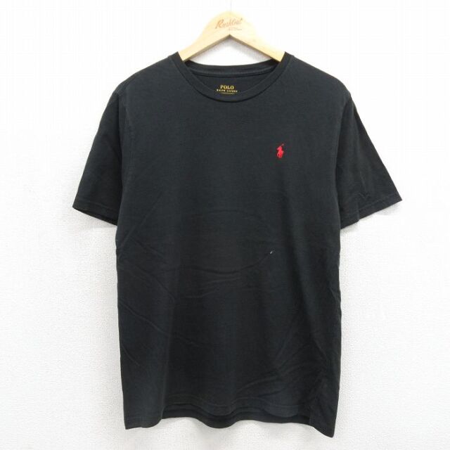 ラルフローレン 半袖Tシャツ ワンポイントロゴ ブラック メンズXL相当 | 古着