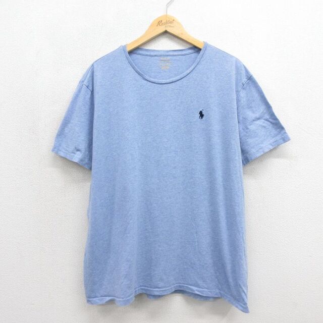 ラルフローレン 半袖Tシャツ ワンポイントロゴ ライトブルー メンズXL相当 | 古着