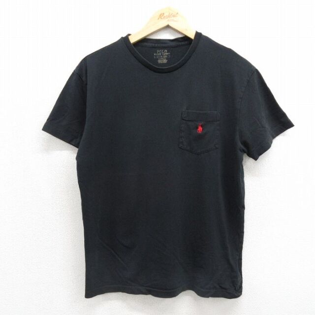 ラルフローレン 半袖Tシャツ ワンポイントロゴ ブラック メンズL相当 | 古着
