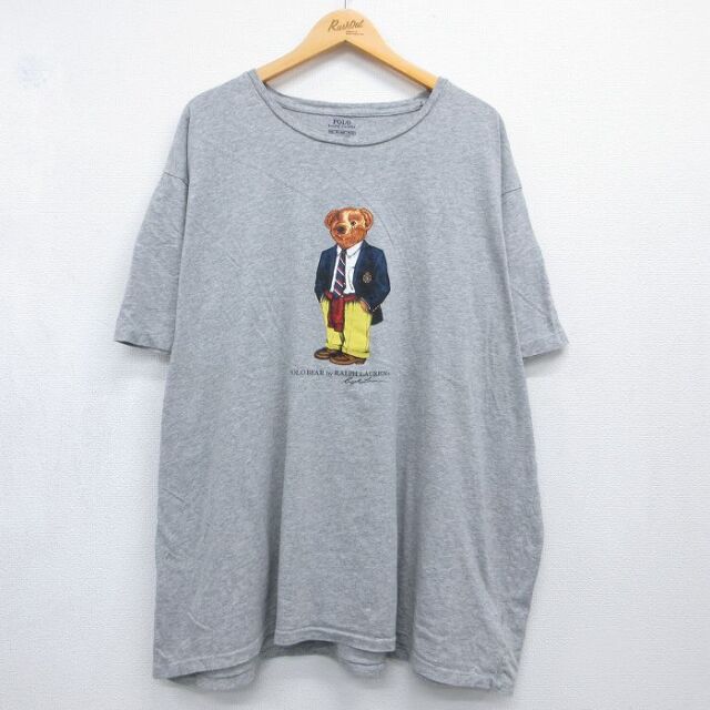 ラルフローレン 半袖Tシャツ ポロベア グレー メンズXL相当 | 古着