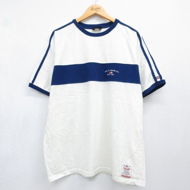 ラルフローレン 半袖Tシャツ ワンポイントロゴ ホワイト メンズXL相当 | 古着