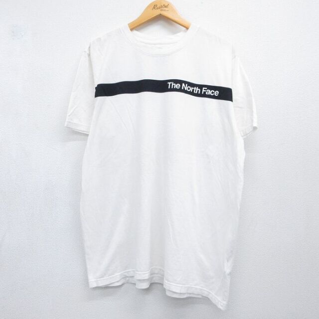 ノースフェイス 半袖Tシャツ ワンポイントロゴ ホワイト メンズXL相当 | 古着