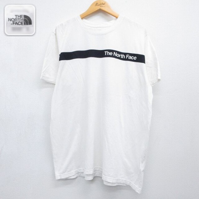 ノースフェイス 半袖Tシャツ ワンポイントロゴ ホワイト メンズXL相当 | 古着