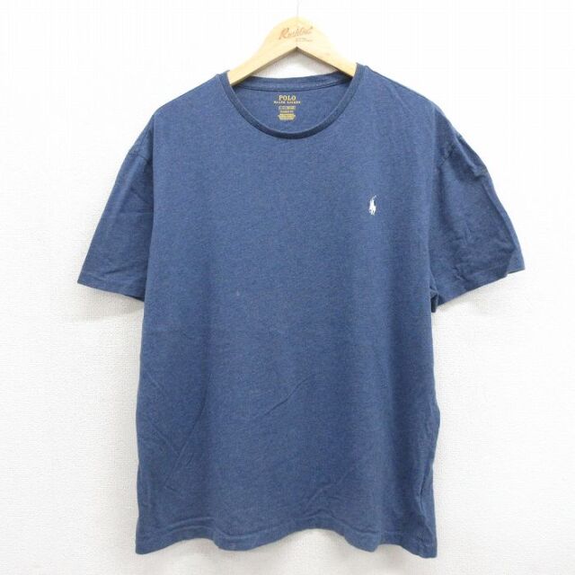 ラルフローレン 半袖Tシャツ ワンポイントロゴ ネイビー メンズXL相当 | 古着